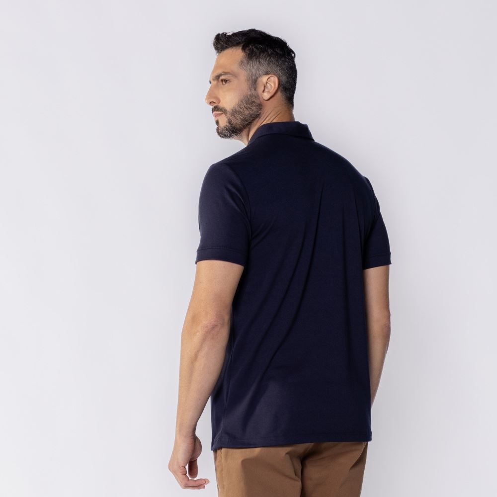 Camisa Polo Masculina De Malha Piquet Tech Marc Alain