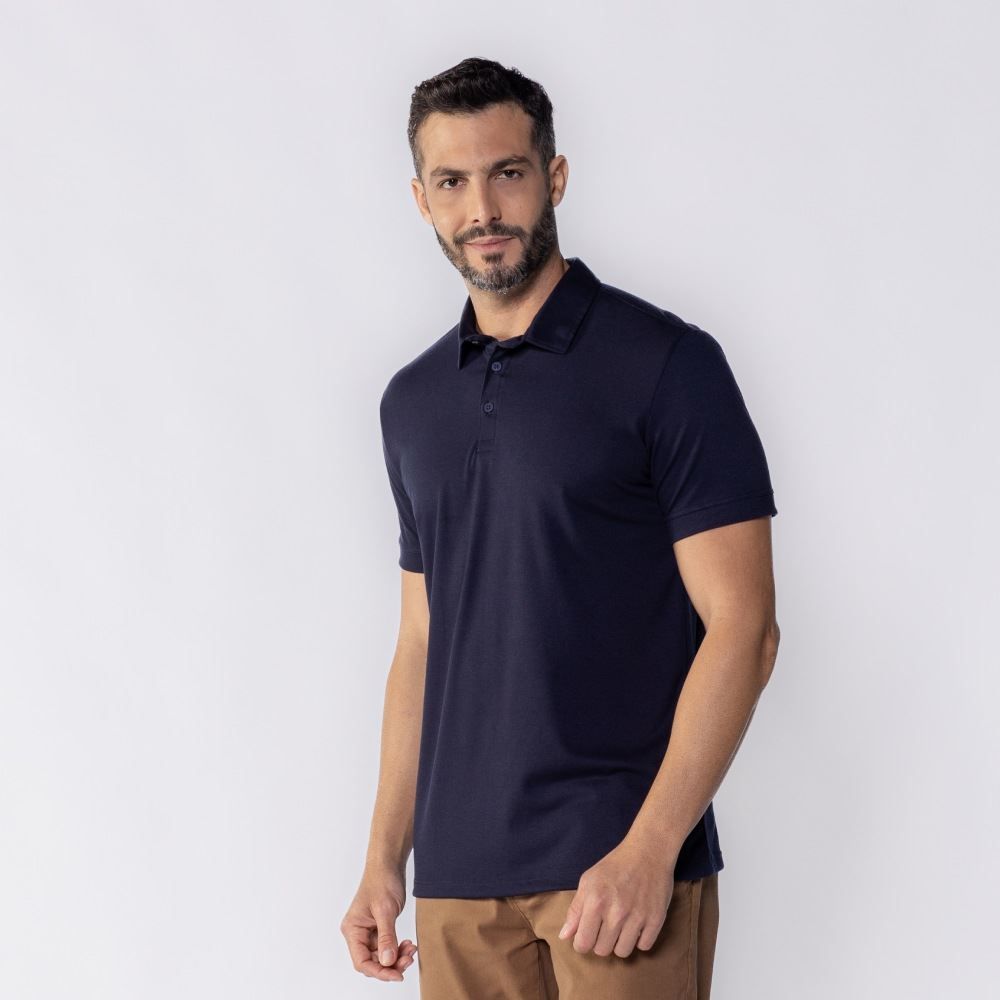 Camisa Polo Masculina De Malha Piquet Tech Marc Alain