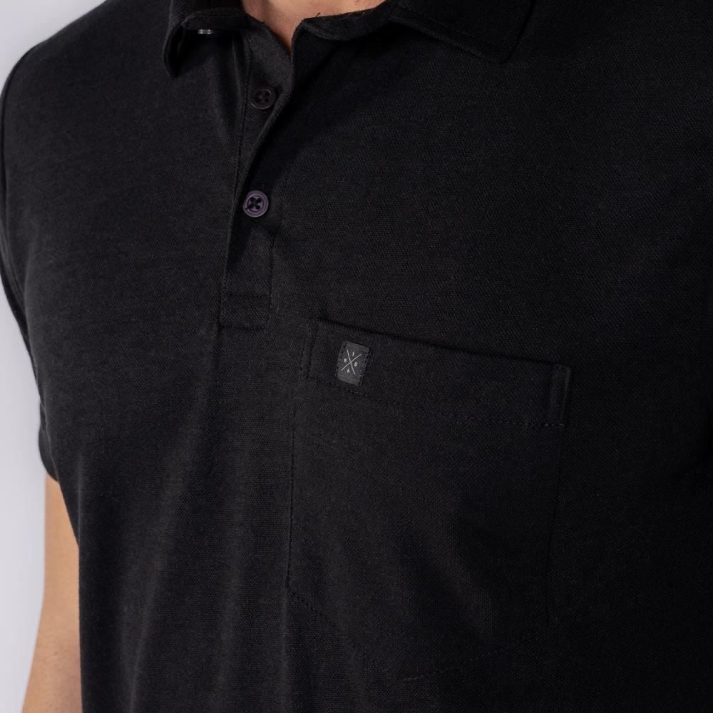 Camisa Polo Masculina De Piquet Com Bolso Marc Alain