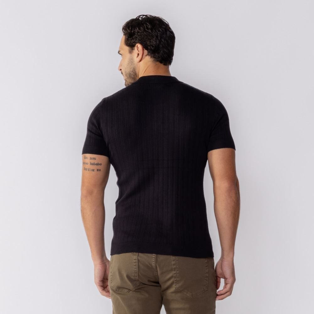 Camisa Polo Masculina Tricot Canelada Thing