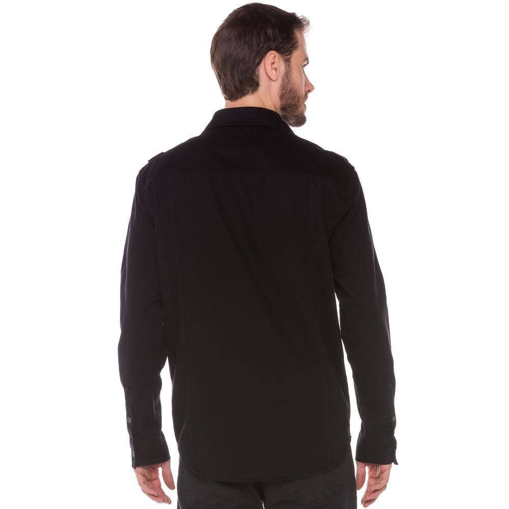 Camisa Sarja com Bolso Deslocado Thing