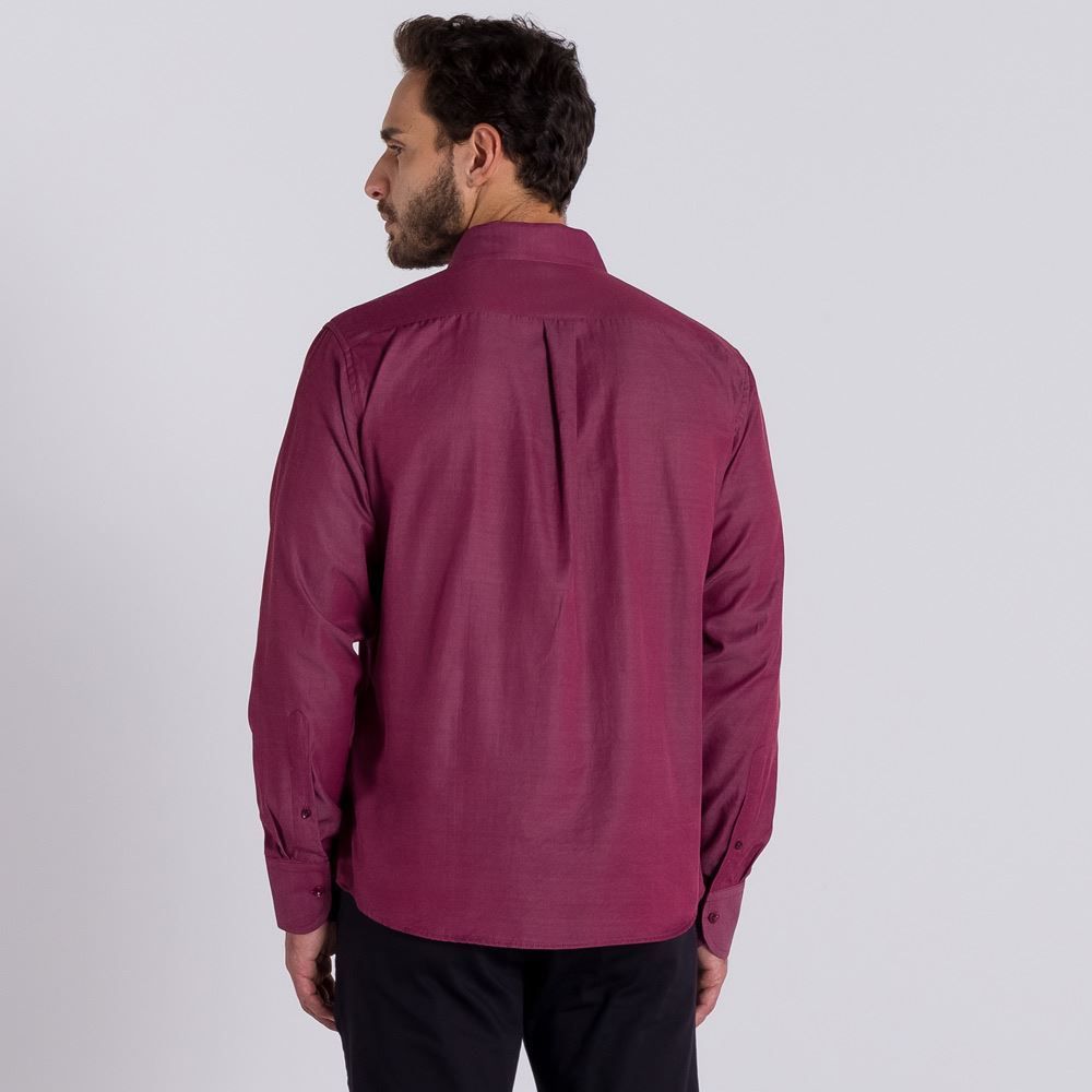 Camisa Social Manga Longa com Bolso Marc Alain