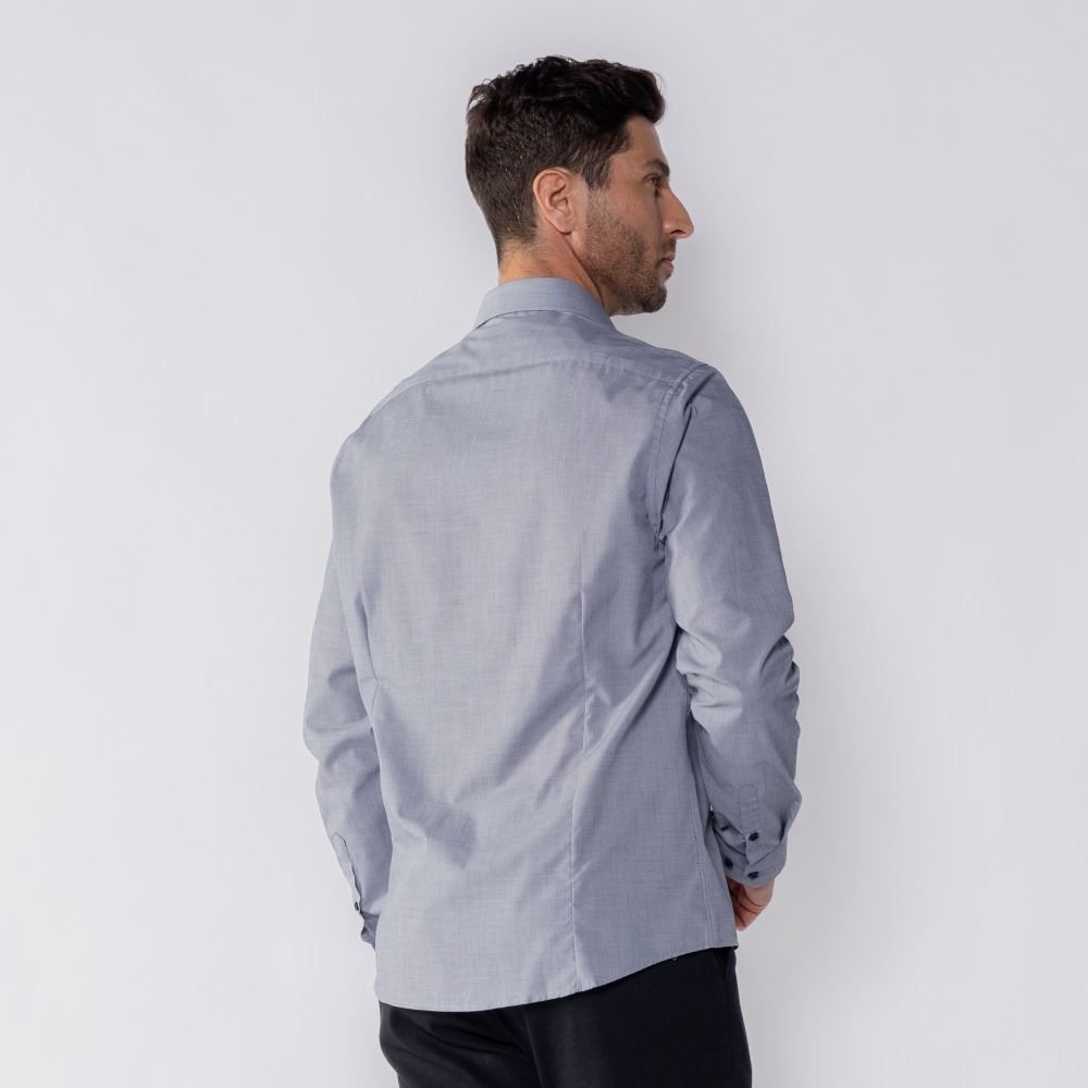 Camisa Social Masculina Com Bolso Marc Alain