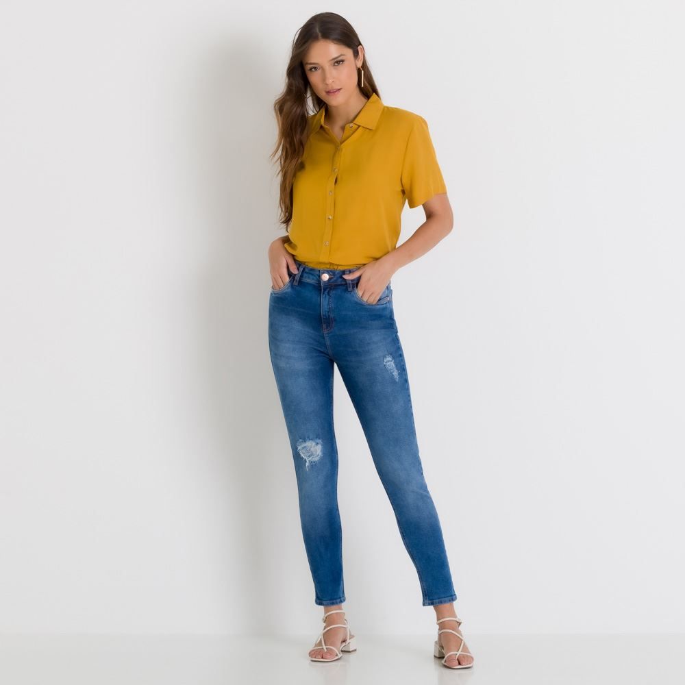 Camisa Viscose Manga Curta Patrícia Foster