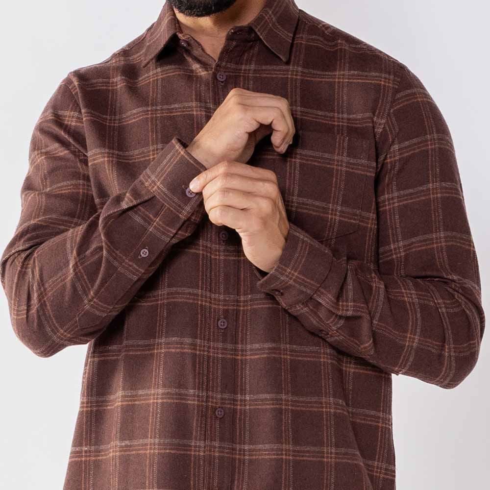 Camisa Xadrez Masculina Em Flanela Marc Alain