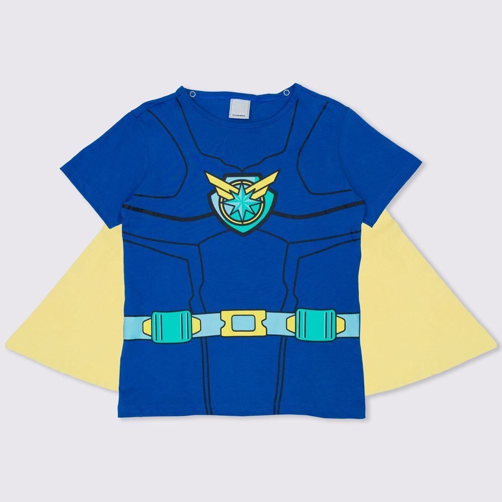 Camiseta 1 a 3 anos Herói com Capa Yoyo Kids