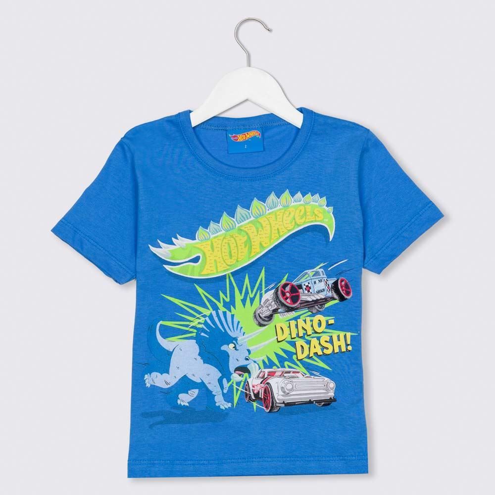 Camiseta 1 a 3 anos Hot Wheels Dino-Dash Mattel