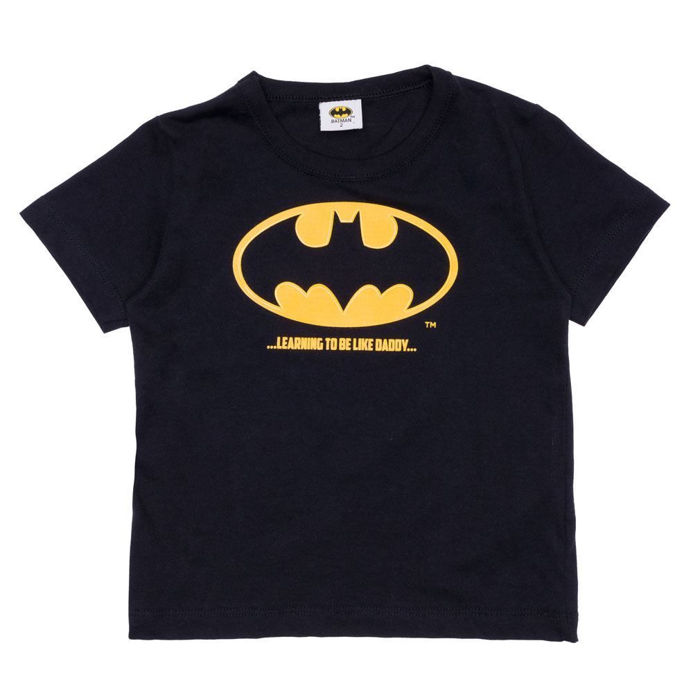 Camiseta 1 a 3 anos M/Malha Batman DC Comics 
