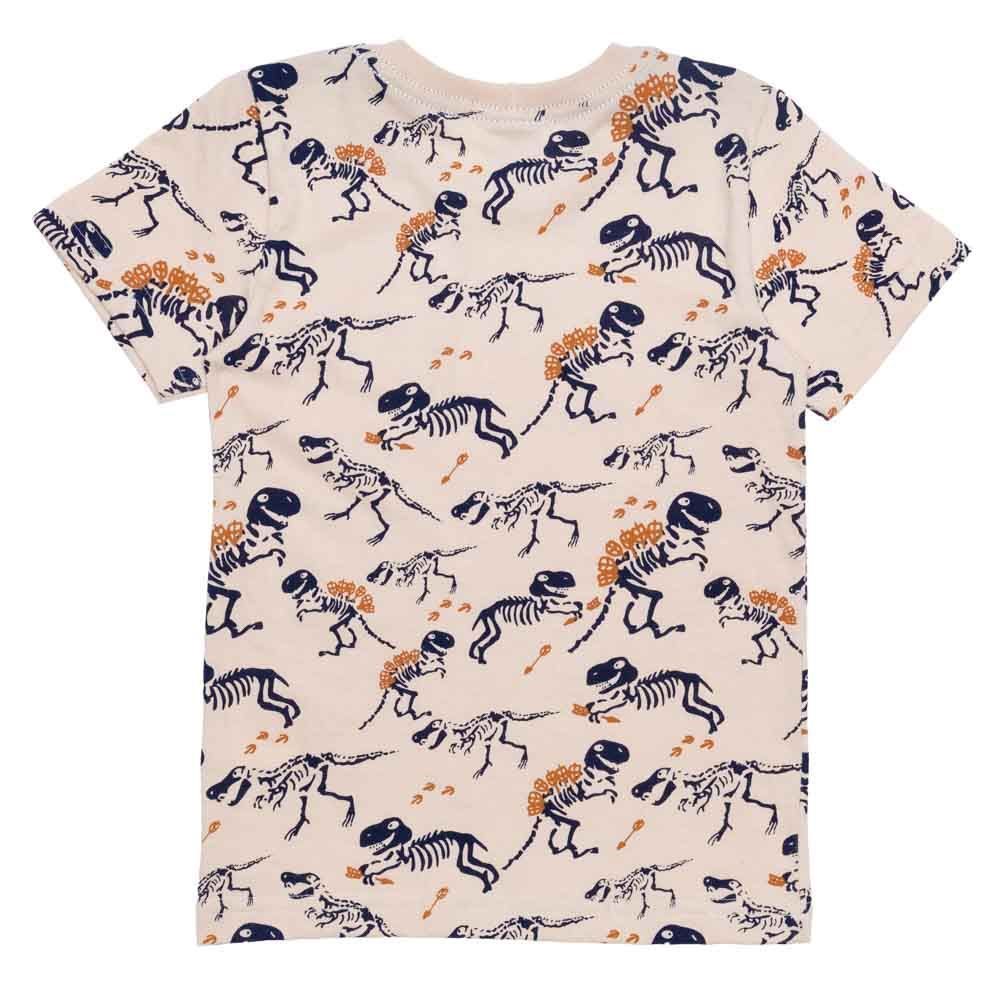 Camiseta 1 a 3 anos M/Malha Esqueleto Dinos Yoyo Kids