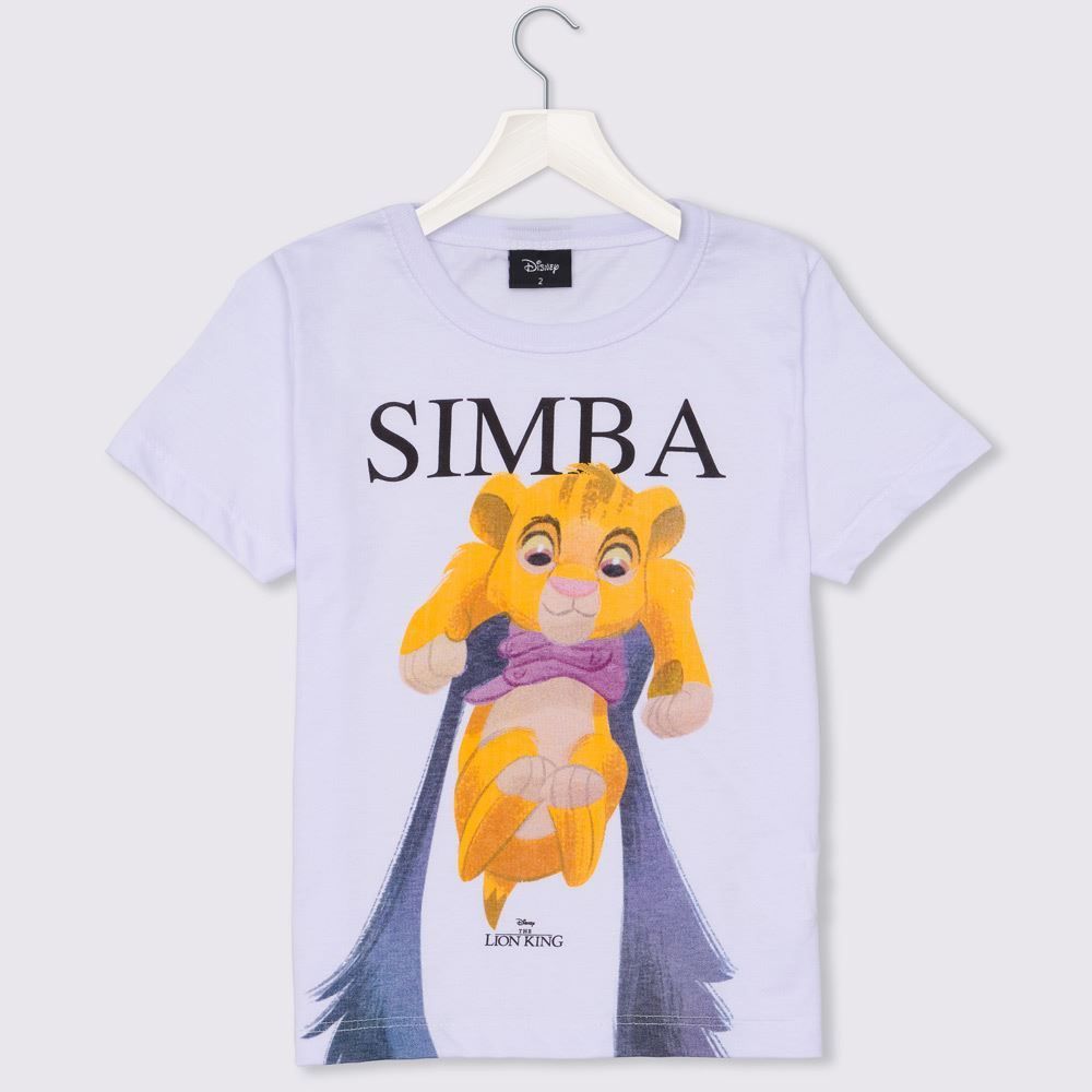 Camiseta 1 a 3 anos M/Malha Simba O Rei Leão Disney