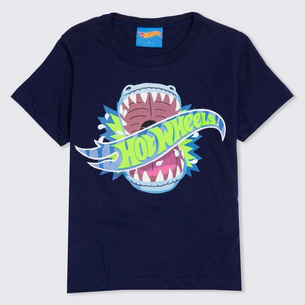 Camiseta 1 a 3 anos Malha Hot Wheels Mattel