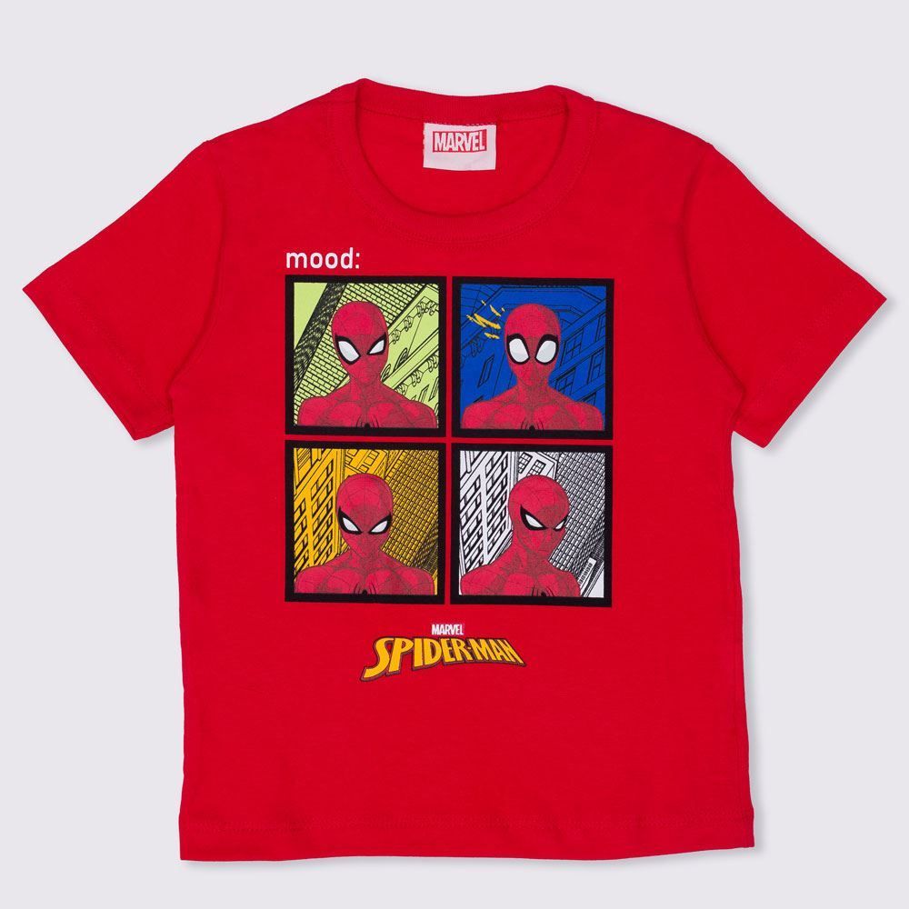 Camiseta 1 a 3 anos Malha Spider Man Quadrinhos Marvel