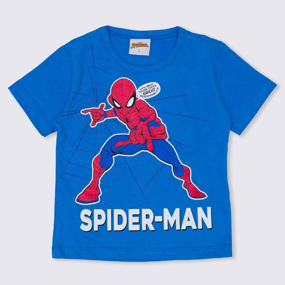 Camiseta 1 a 3 anos Malha Teia Spider Man Marvel
