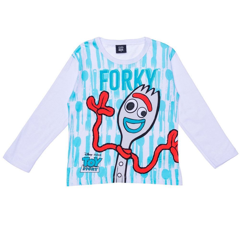 Camiseta 1 a 3 anos Malha Toy Story Forky Disney