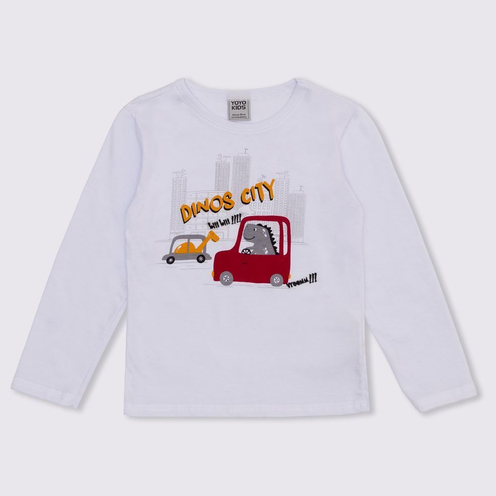 Camiseta 1 a 3 anos Meia Malha Carros Yoyo Kids