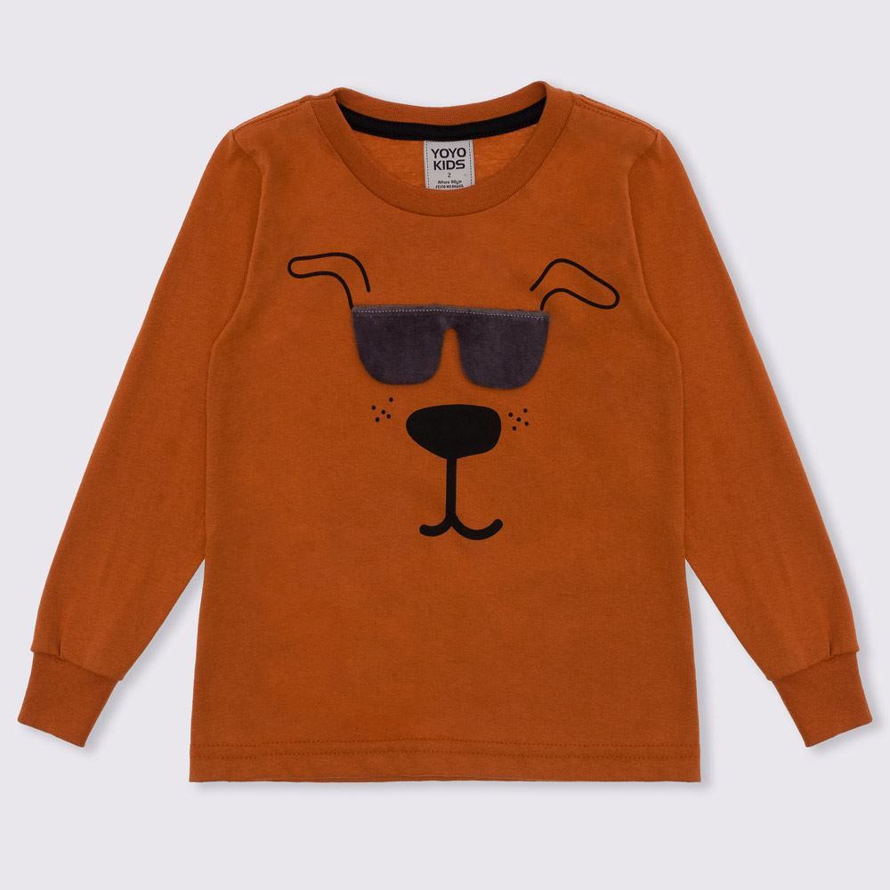 Camiseta 1 a 3 anos Meia Malha Silk Dog Yoyo Kids