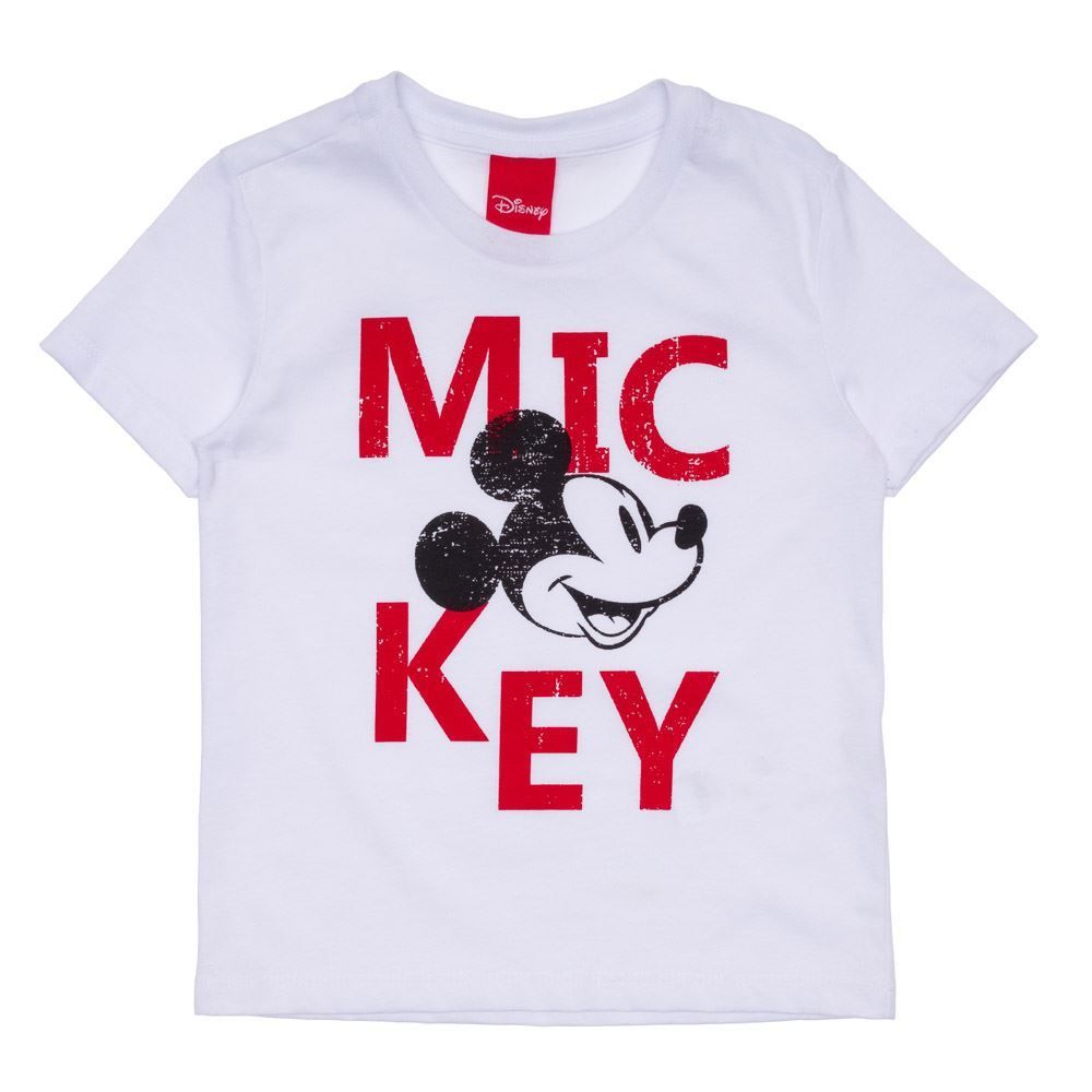 Camiseta 1 a 3 anos Mickey Detalhes Corroído Disney