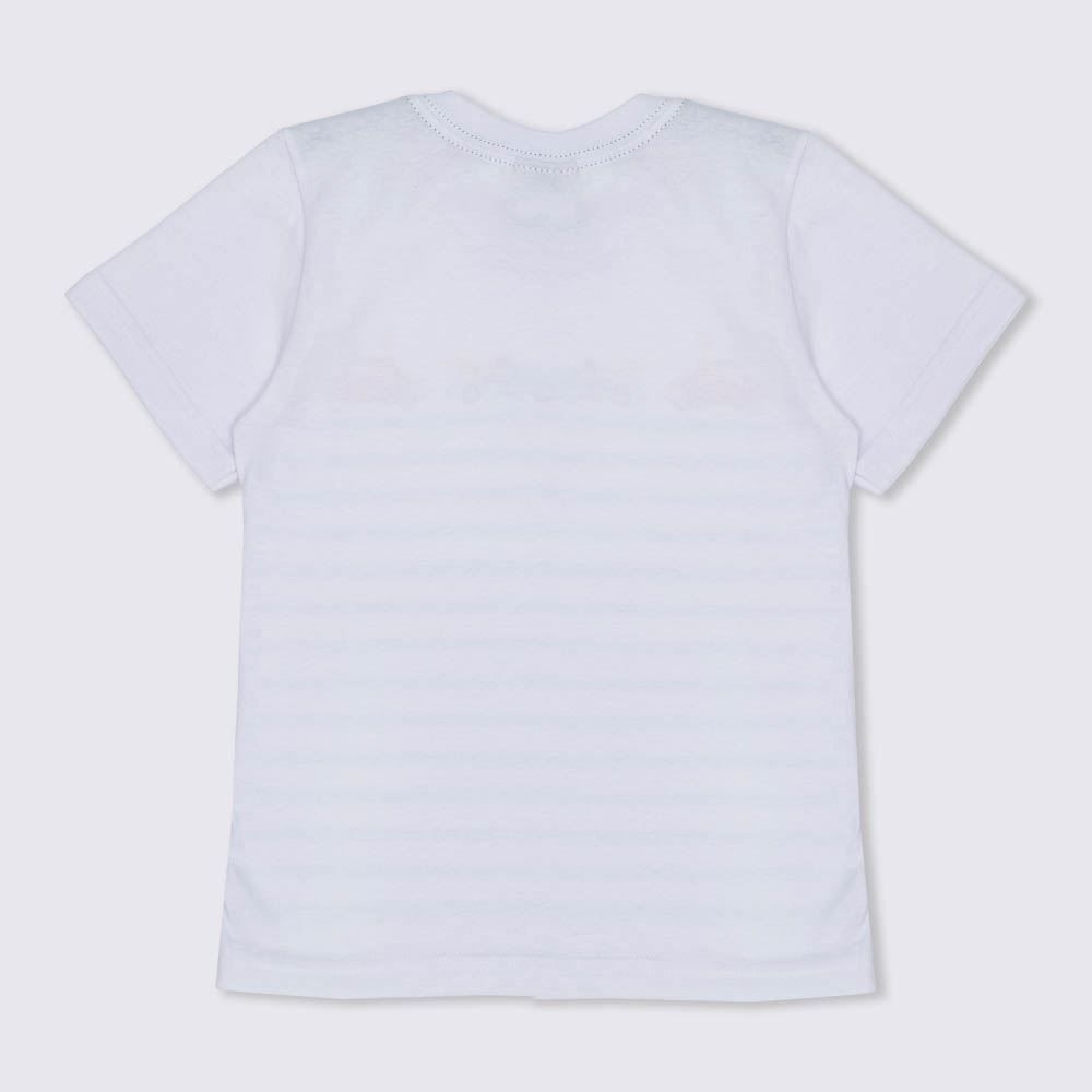 Camiseta 1 a 3 anos Silk Listras Carros Yoyo Kids
