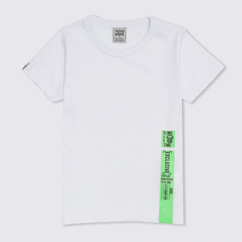 Camiseta 1 a 3 anos Silk Slime Time Yoyo Kids