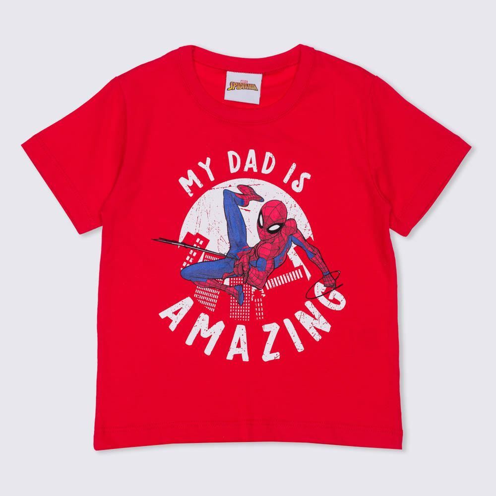 Camiseta 1 a 3 anos Spider Man My Dad Marvel