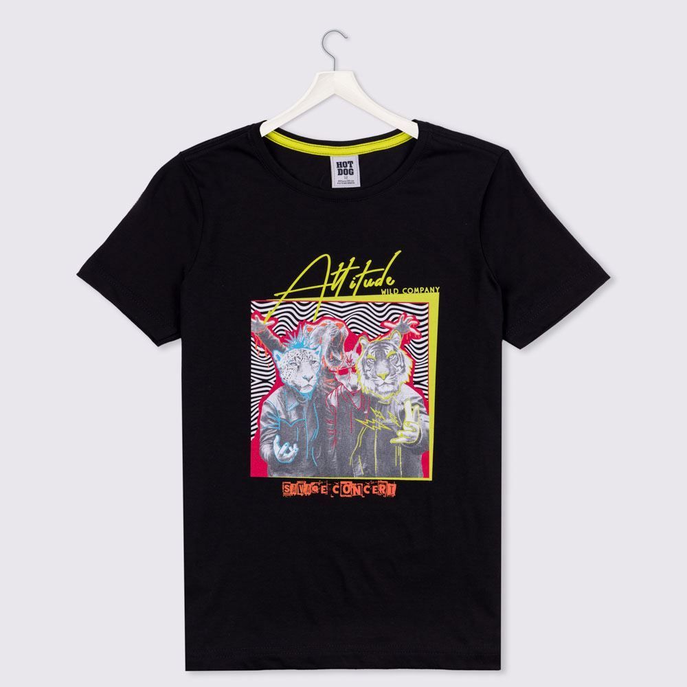 Camiseta 12 a 16 anos Attitude Hot Dog
