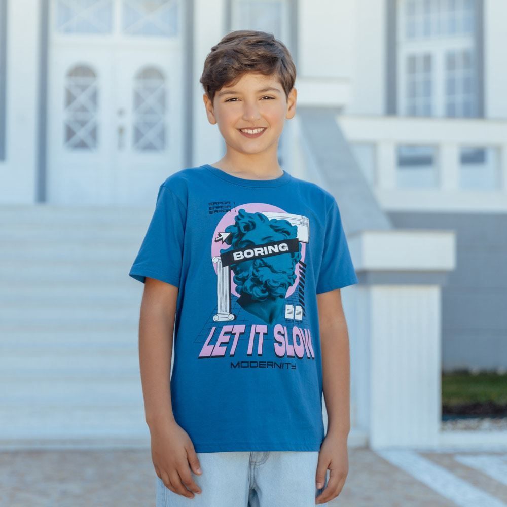 Camiseta 12 a 16 anos Estátua Boring Digital Hot Dog