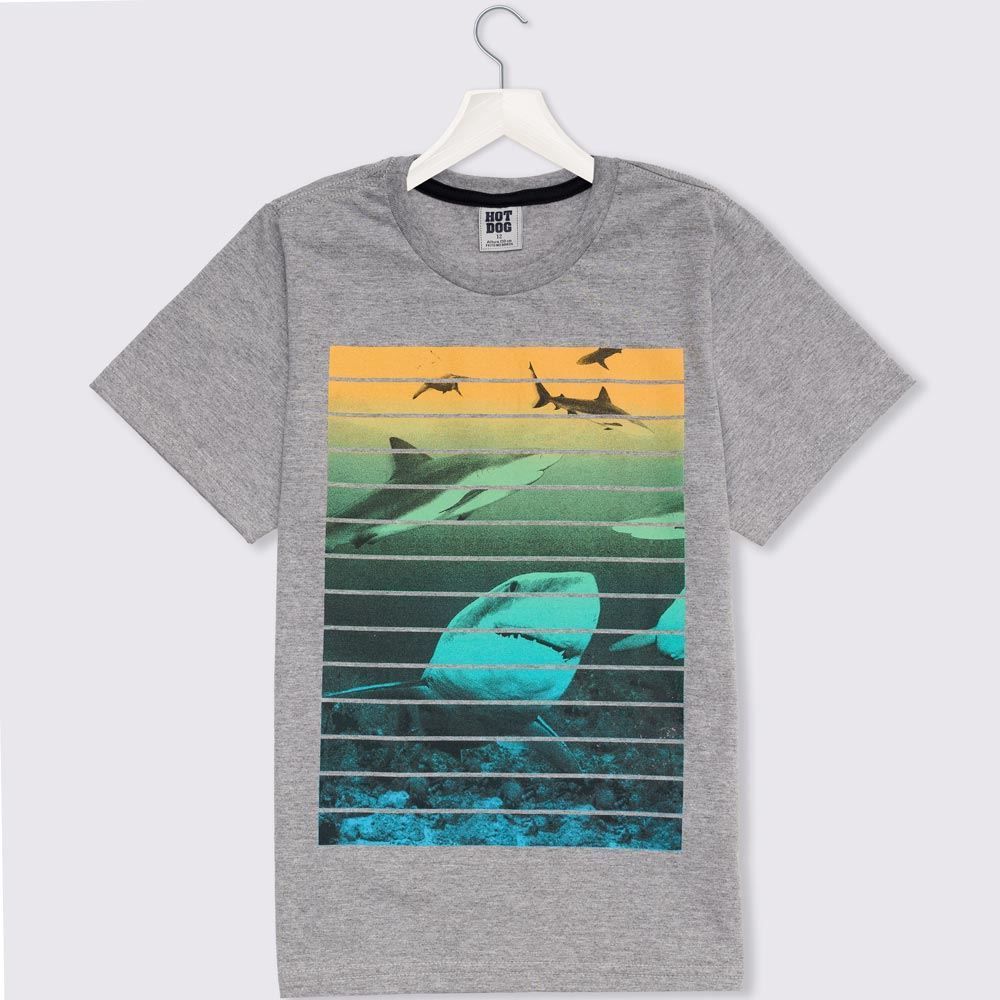 Camiseta 12 a 16 anos Fundo do Mar Hot Dog