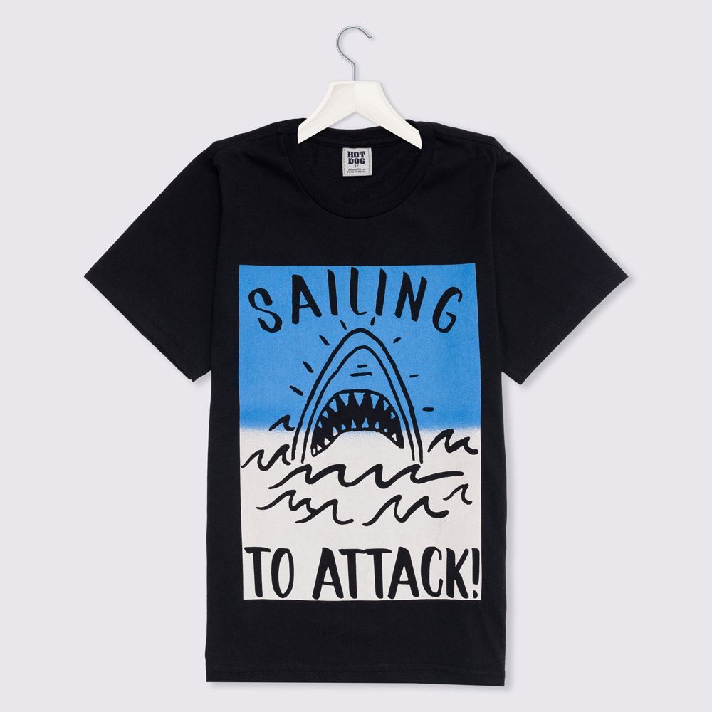 Camiseta 12 a 16 anos Fundo do Mar Hot Dog