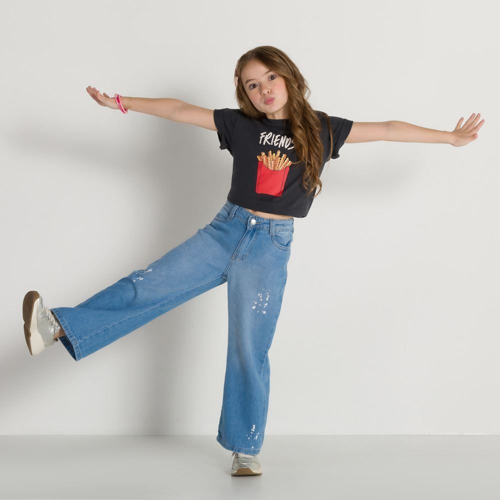 Camiseta 4 a 10 anos Batata Frita Marmelada