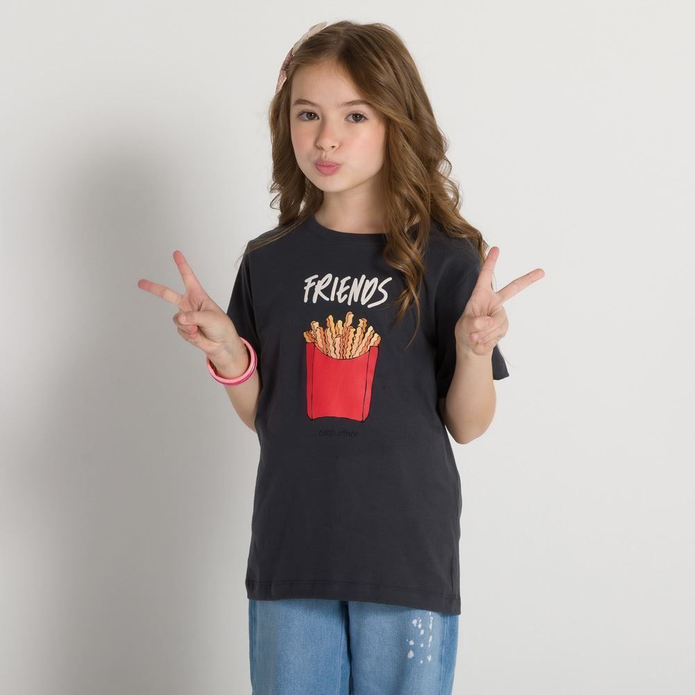Camiseta 4 a 10 anos Batata Frita Marmelada