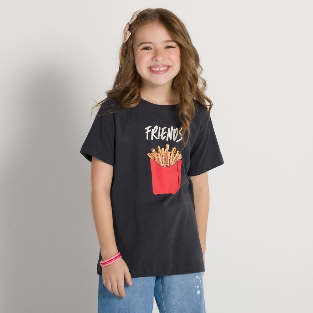 Camiseta 4 a 10 anos Batata Frita Marmelada