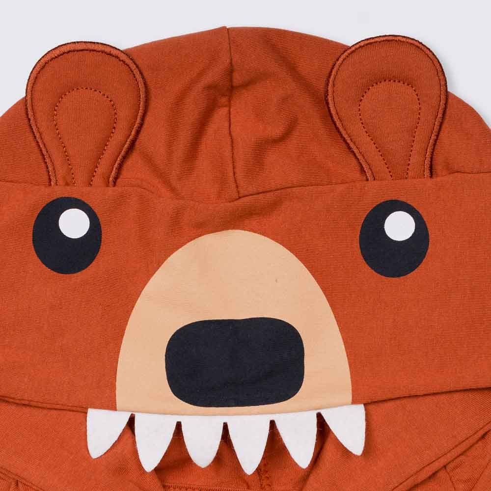 Camiseta 4 a 10 anos Capuz Urso Hot Dog