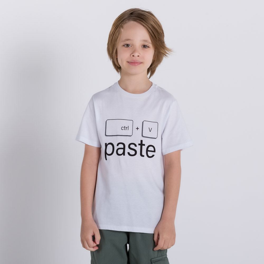 Camiseta 4 a 10 anos Ctrl V Yoyo Kids