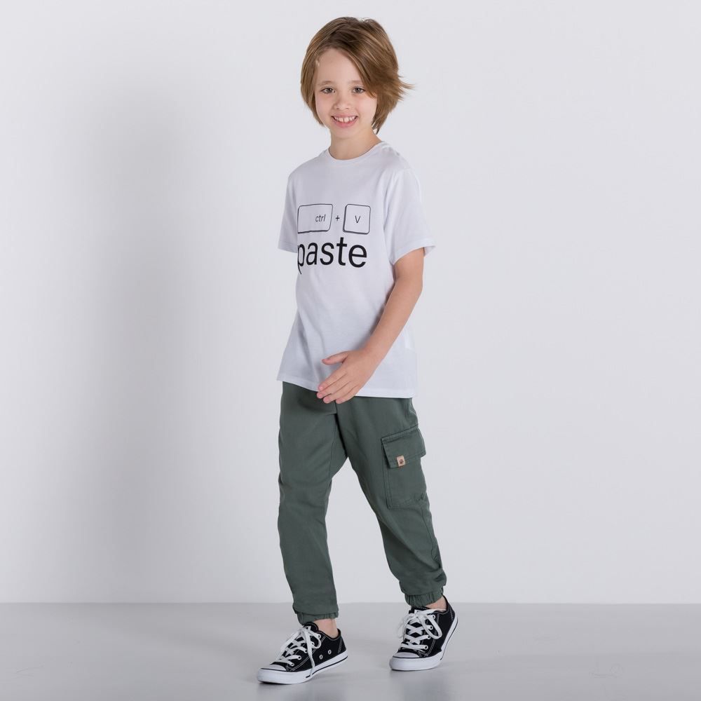 Camiseta 4 a 10 anos Ctrl V Yoyo Kids