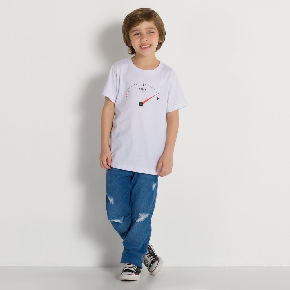 Camiseta 4 a 10 anos Energy Hot Dog
