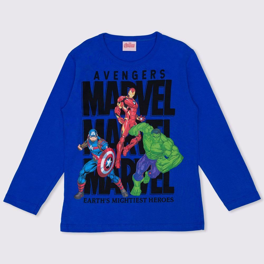 Camiseta 4 a 10 anos Heróis Avengers Marvel