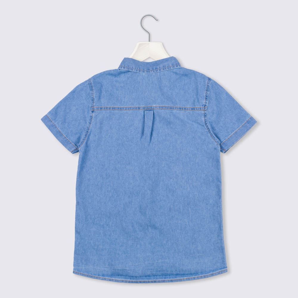 Camiseta 4 a 10 anos Jeans com Bolso Hot Dog