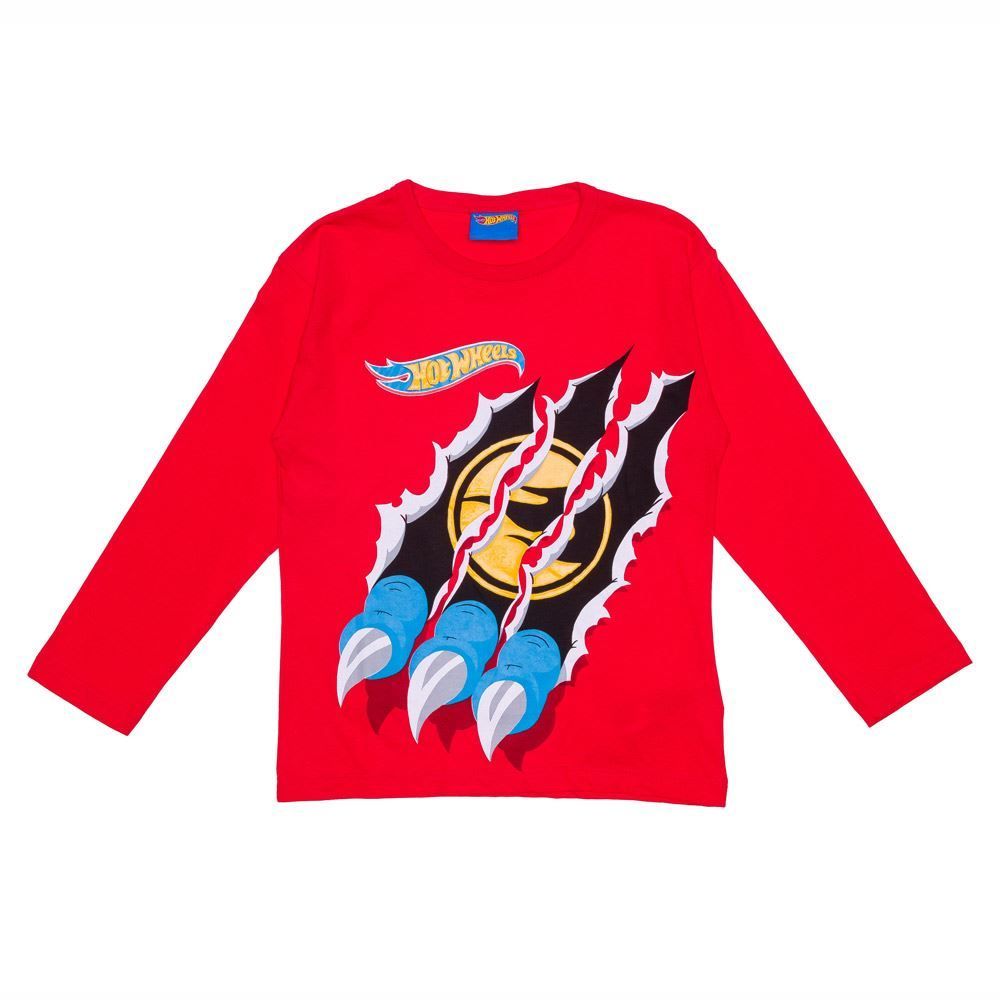 Camiseta 4 a 10 anos M/malha Hot Wheels Garra Mattel