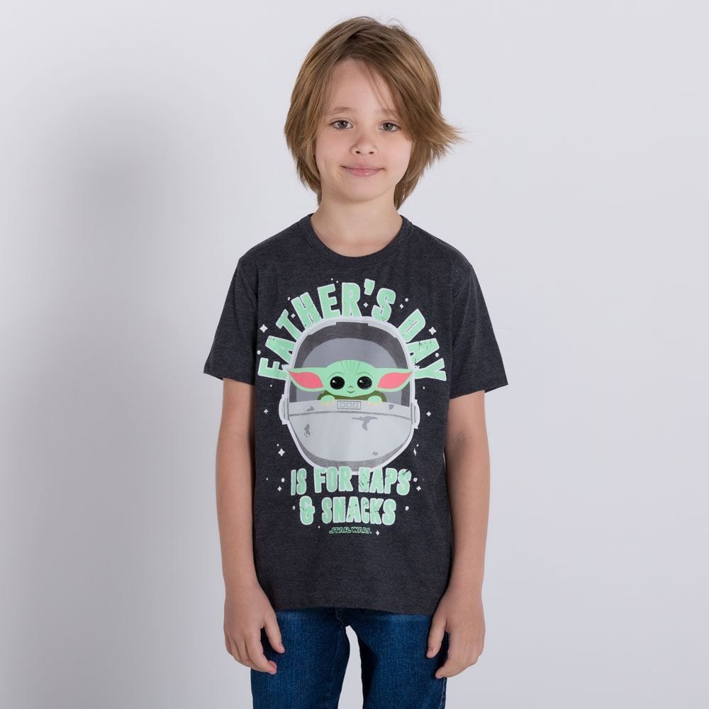 Camiseta 4 a 10 anos M/Malha Star Wars Father Day Disney