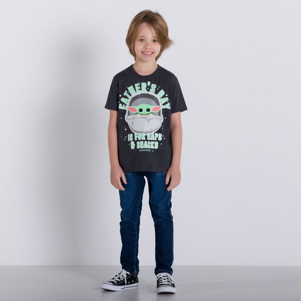 Camiseta 4 a 10 anos M/Malha Star Wars Father Day Disney