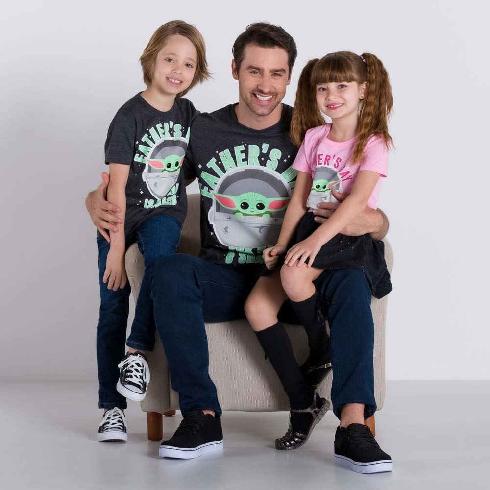 Camiseta 4 a 10 anos M/Malha Star Wars Father Day Disney