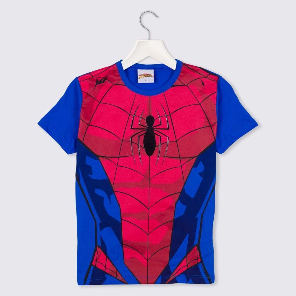 Camiseta 4 a 10 anos Meia Malha Aranha Marvel