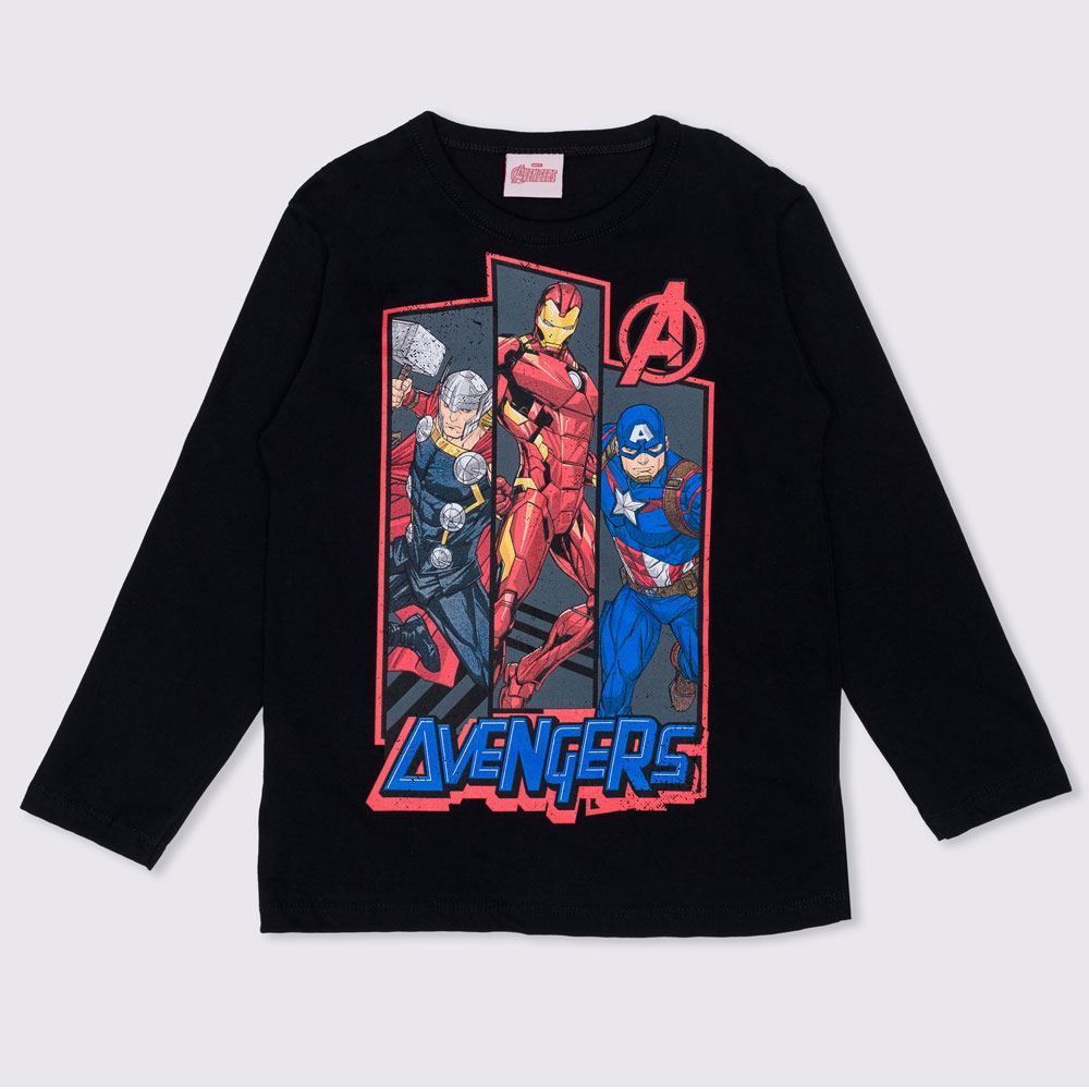Camiseta 4 a 10 anos Meia Malha Avengers Marvel