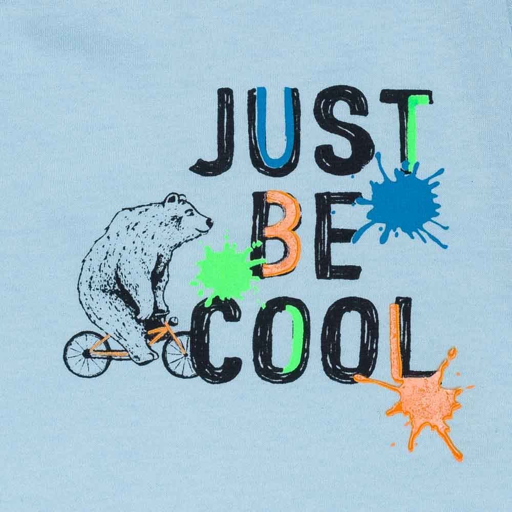 Camiseta 4 a 10 anos Meia Malha Just Be Bool Hot Dog