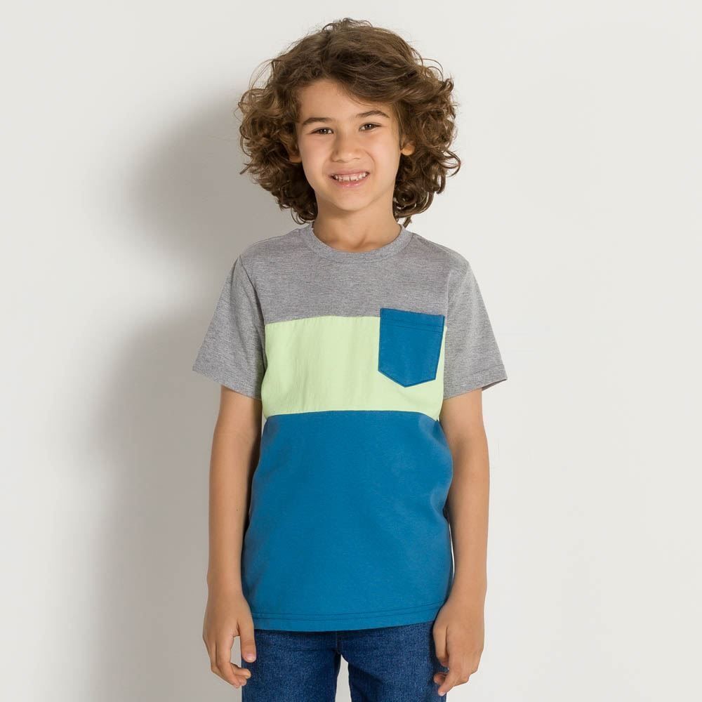 Camiseta 4 a 10 anos Menino Malha Hot Dog