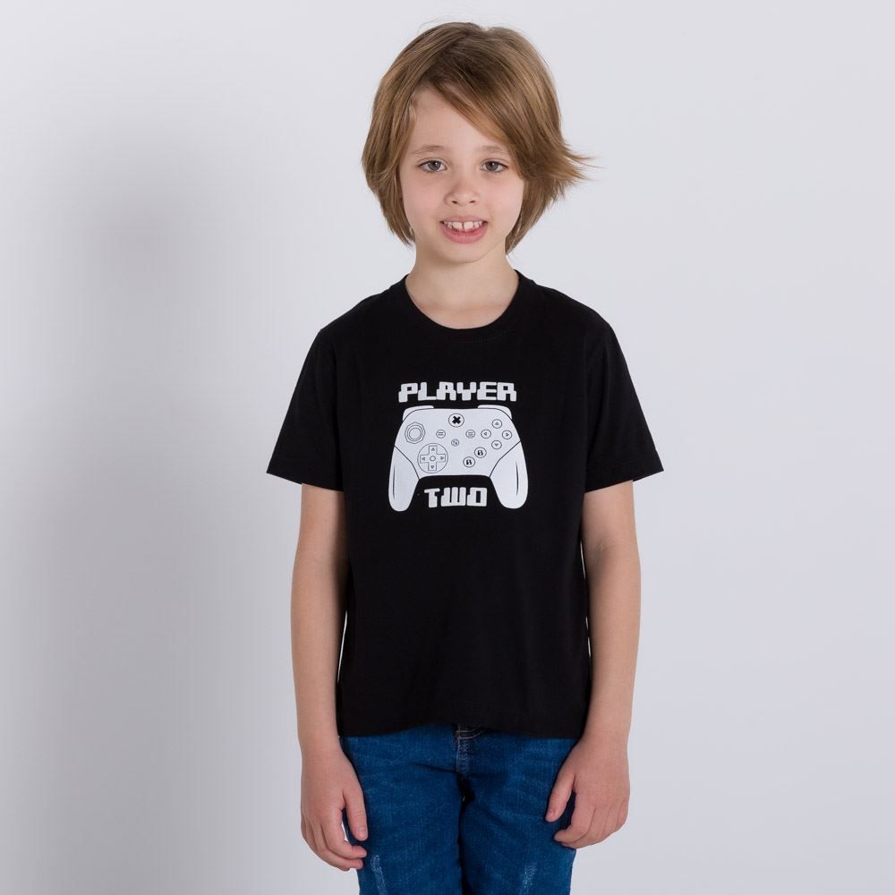 Camiseta 4 a 10 anos Player Two Hot Dog
