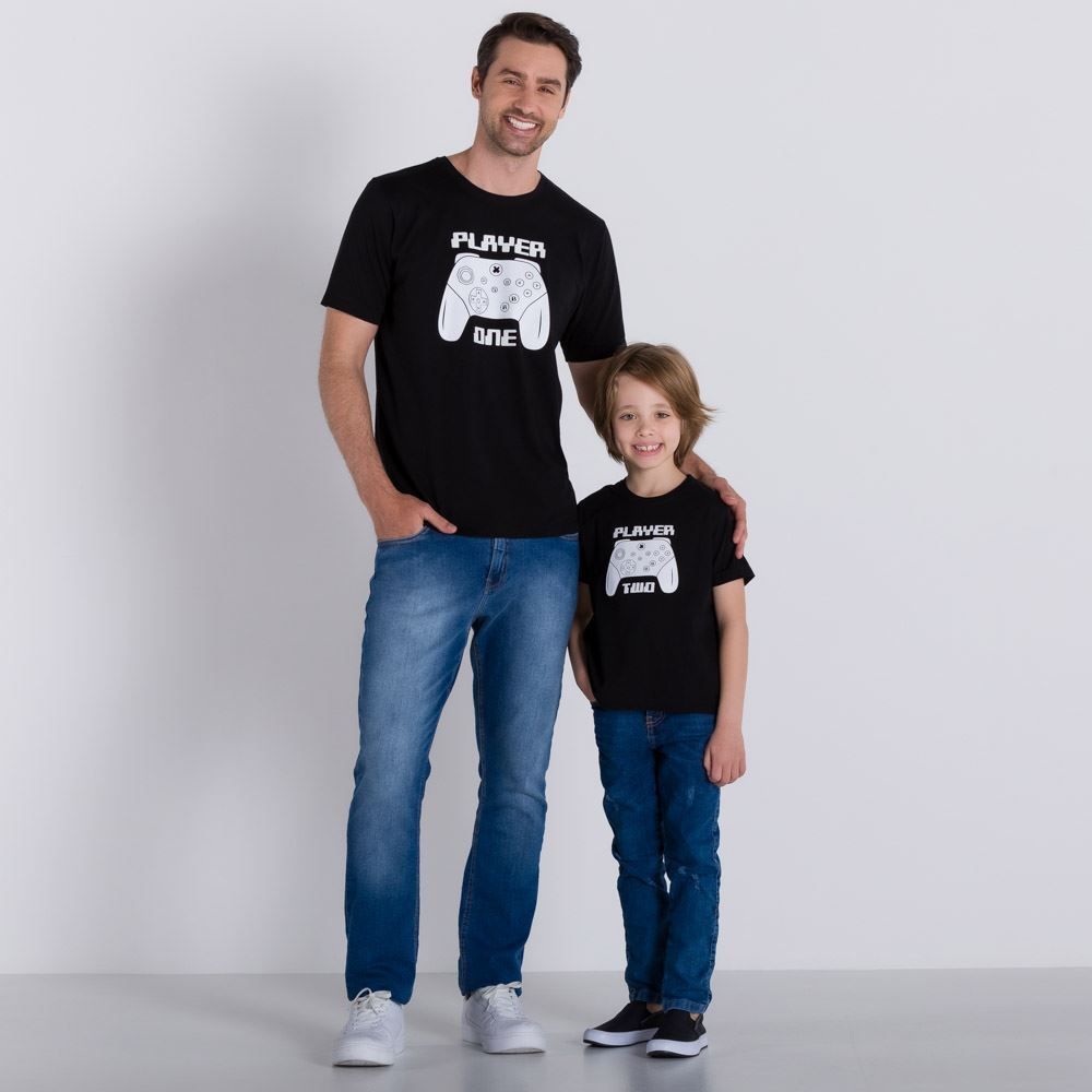 Camiseta 4 a 10 anos Player Two Hot Dog