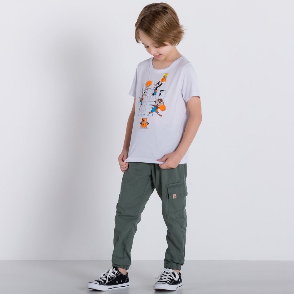 Camiseta 4 a 10 anos Space Jam Squad Bandup 