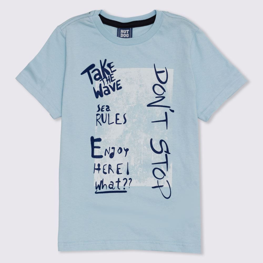 Camiseta 4 a 10 anos Take The Wave Hot Dog