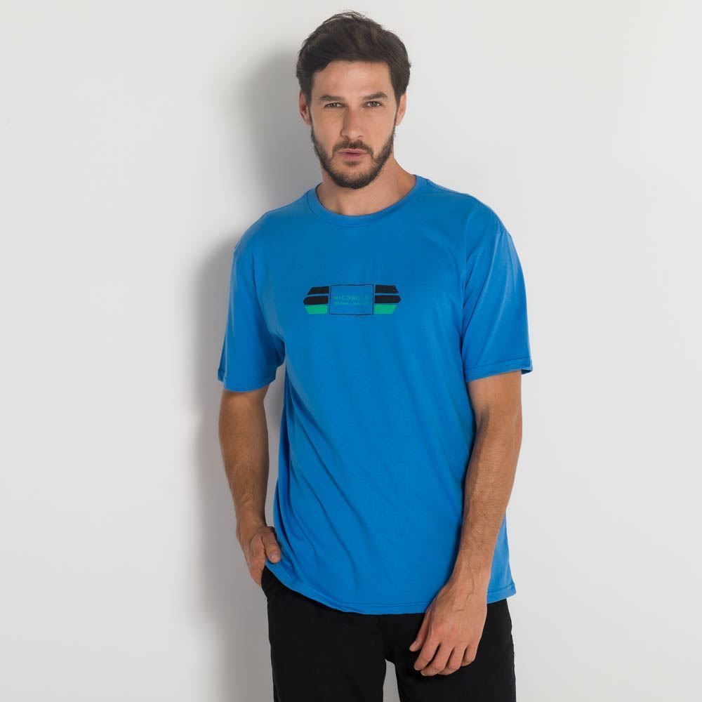 Camiseta Básica Masculina Cores Nicoboco